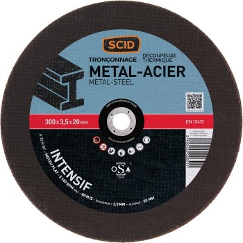 Disque à tronçonner métaux métal acier ° 300 mm usage intensif SCID 3493420006511