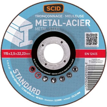 Lot 5 disque à tronçonner métal métaux ° 115 mm SCID 3493420040218