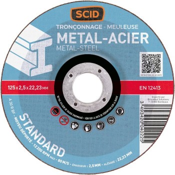 Lot 5 disque à tronçonner métal métaux ° 125 mm SCID 3493420040232