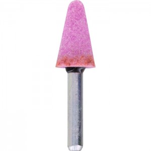 Meule conique sur tige au corindon rose ° 15 mm façonnage matériaux SCID 3493420009253