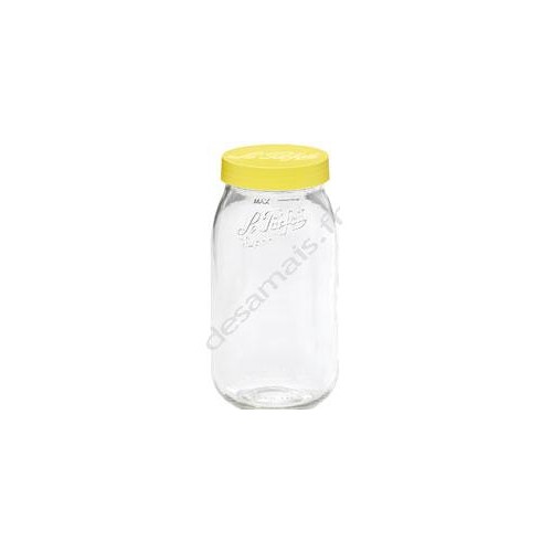 6 bocaux en verre Ortolano 780 ml avec couvercle à vis 86 mm - Tom