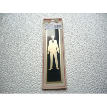 plaque autocollante symbole figurine Homme 204 x 50 mm aluminium anodisé 3297868361412