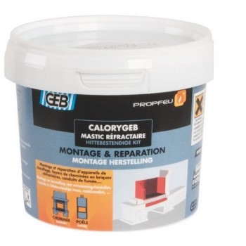 Mastic réfractaire 600gr réparation foyer chauffage cheminée insert poele Calorygeb GEB 3283981035125