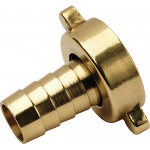 Nez de robinet laiton cannelé avec collier serrage 20 x 27 mm 3/4" tuyau ° 15 mm CAP VERT 3600075881114