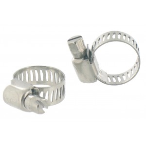 Lot 2 collier de serrage inox à bande 14 - 24 mm largeur 8 mm CAP VERT 3600075904011