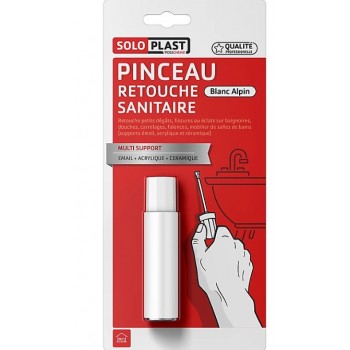 Pinceau retouche blanc éclat rayure email sanitaire carrelage radiateur évier SOLOPLAST 4102871513347