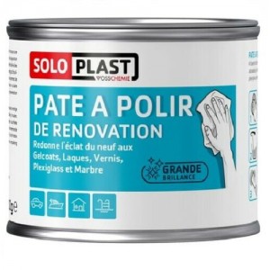 Pâte à rénover plastique peinture gelcoat redonne l'éclat du neuf SOLOPLAST rénovateur surface mat ternis 4102871468425