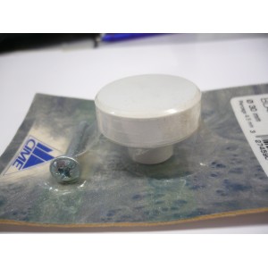 bouton en plastique blanc Ø 30 mm perçage 4.5 pour meuble tiroir + vis 3274590003247