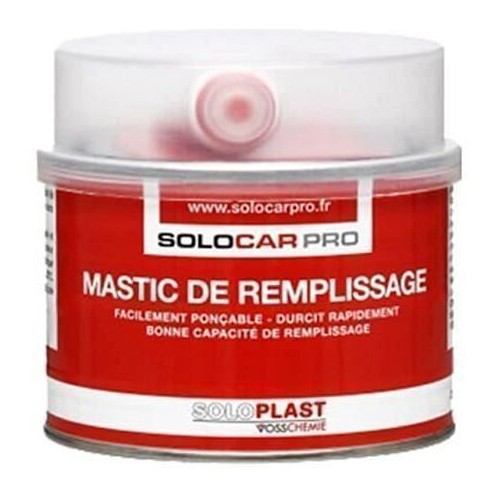 Mastic polyester bi composant gris remplissage creux important SOLOPLAST 3168761010823