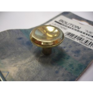 bouton métal laitonné doré Ø 25 mm pour meuble et tiroir 3274590065801
