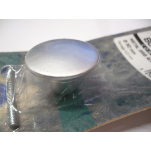 bouton métal gris alu Ø 30 mm + vis pour meubles tiroirs 3274590036993