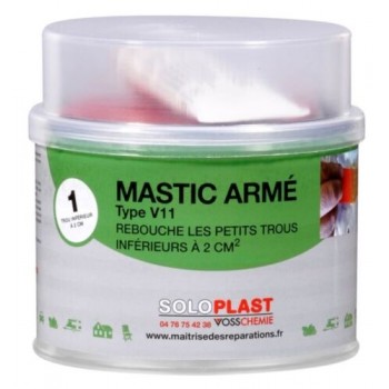 Mastic armé polyester résine chargée fibre de verre pour réparation SOLOPLAST 3168761000046