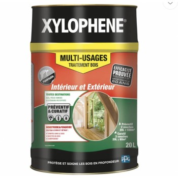 Traitement bois insecticide anti termites multi usages intérieur extérieur Fût 20L XYLOPHENE 3261543136763