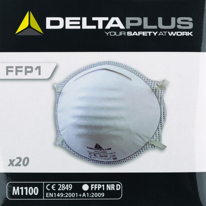 Masque anti poussière jetable à coque FFP2 Delta Plus