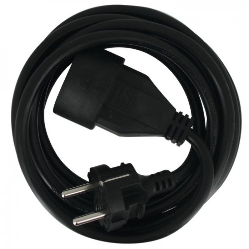 Rallonge prolongateur électrique câble noir 3 mètres 3x1.5mm² fiche M-F 16A DHOME 3600072435129