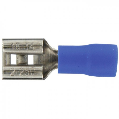 Lot 10 cosse clip pré isolé femelle section 1.5 à 2.5 mm² ° 6.35 mm bleu DHOME 3600072454632