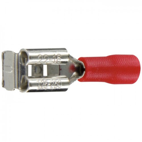Lot 10 cosse clip pré isolé mixte section 0.5 à 1.5 mm² ° 6.35 mm rouge DHOME 3600072454687