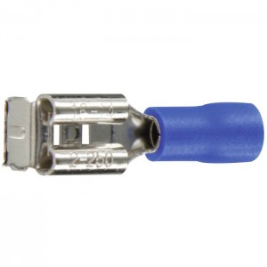 Lot 10 cosse clip pré isolé mixte section 1.5 à 2.5 mm² ° 6.35 mm bleu DHOME 3600072454694
