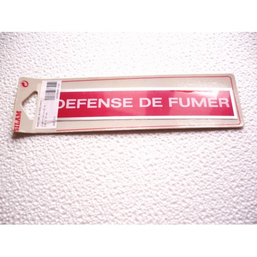 plaque DEFENSE DE FUMER enseigne autocollante 204 x 38 mm 3297868375112