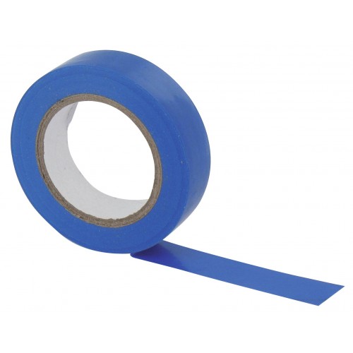 Ruban adhésif isolant pvc type chatertone bleu 10m x 15 mm DHOME