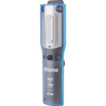 Baladeuse torche rechargeable LED 500lm 5W 6500K base dos magnétique crochet DHOME 3600072438076