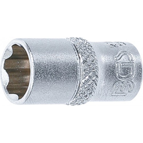 Douille profil ondulé super lock 6.3 mm 1/4" taille 9 mm tournevis clé cliquet BGS TECHNIC 4026947023496