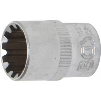 Douille cannelure gear lock carré 10 mm 3/8" taille 14 mm BGS TECHNIC 4048769001377
