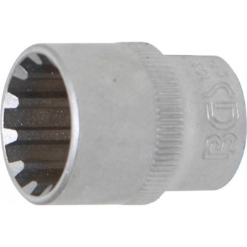 Douille cannelure gear lock carré 10 mm 3/8" taille 17 mm BGS TECHNIC 4048769001407