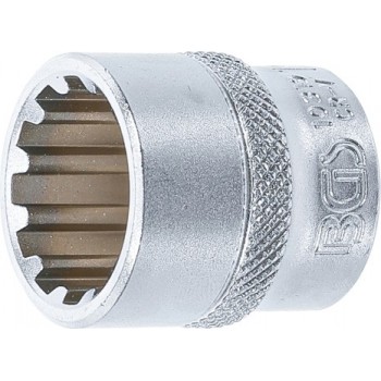 Douille cannelure gear lock carré 10 mm 3/8" taille 19 mm BGS TECHNIC 4048769001421