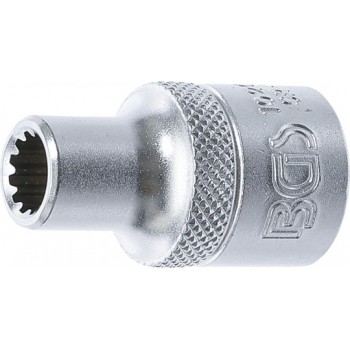 Douille profil multiple gear lock carré 12.5 mm 1/2" taille 8 mm BGS TECHNIC 4048769001735