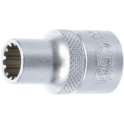 Douille profil multiple gear lock carré 12.5 mm 1/2" taille 10 mm BGS TECHNIC 4048769001490