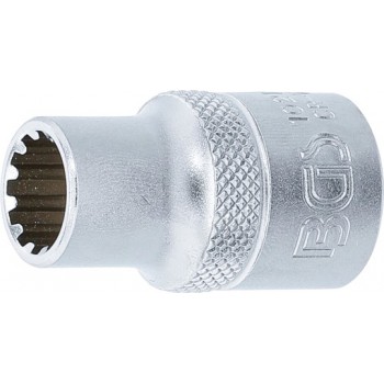 Douille profil multiple gear lock carré 12.5 mm 1/2" taille 11 mm BGS TECHNIC 4048769001506