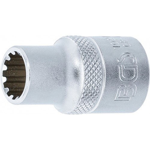Douille profil multiple gear lock carré 12.5 mm 1/2" taille 11 mm BGS TECHNIC 4048769001506