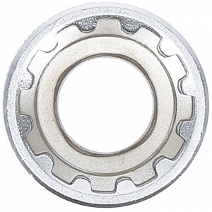 Douille profil multiple gear lock carré 12.5 mm 1/2" taille 19 mm BGS TECHNIC 4048769001582