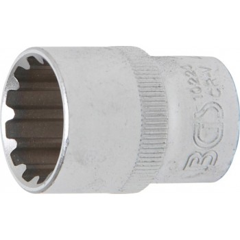 Douille profil multiple gear lock carré 12.5 mm 1/2" taille 20 mm BGS TECHNIC 4048769001599