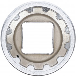 Douille profil multiple gear lock carré 12.5 mm 1/2" taille 22 mm BGS TECHNIC 4048769001612