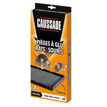 Lot 2 piège attrape rats souris nuisible plaque glue CAUSSADE 3561563546550