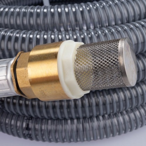 Kit aspiration pompe 7m tuyau °25 crépine clapet anti retour raccord laiton 26x34mm CAP VERT 3600075888618