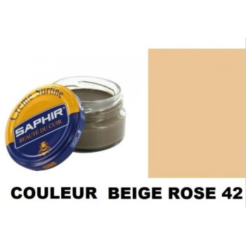 Pommadier crème surfine cirage cuir pot 50ml beige rose SAPHIR 3324010032422