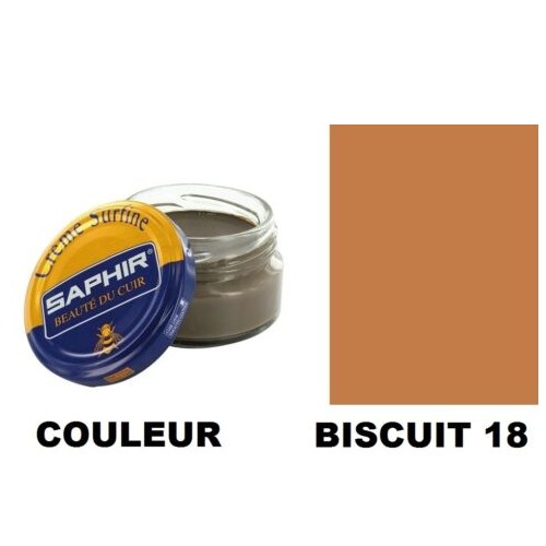 Pommadier crème surfine cirage cuir pot 50ml biscuit SAPHIR 3324010032187