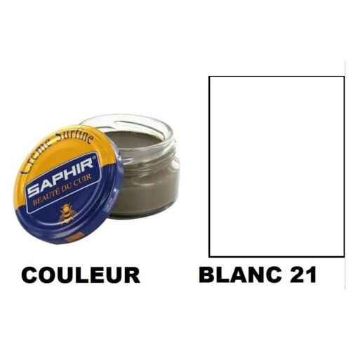 Pommadier crème surfine cirage cuir pot 50ml blanc SAPHIR 3324010032217