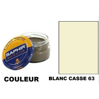 Pommadier crème surfine cirage cuir pot 50ml blanc cassé SAPHIR 3324010032637