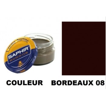 Pommadier crème surfine cirage cuir pot 50ml bordeaux SAPHIR 3324010032088