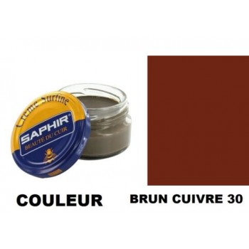 Pommadier crème surfine cirage cuir pot 50ml brun cuivre SAPHIR 3324010032309