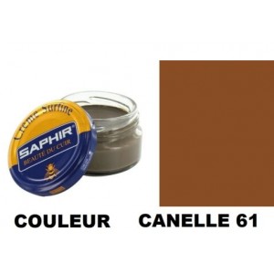 Pommadier crème surfine cirage cuir pot 50ml cannelle SAPHIR 3324010032613