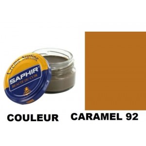 Pommadier crème surfine cirage cuir pot 50ml caramel SAPHIR 3324010032927