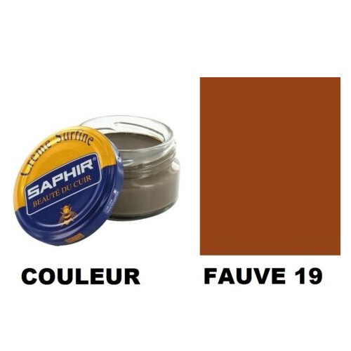 Pommadier crème surfine cirage cuir pot 50ml fauve SAPHIR 3324010032194