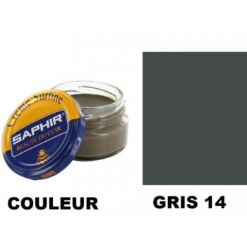 Pommadier crème surfine cirage cuir pot 50ml gris SAPHIR 3324010032149