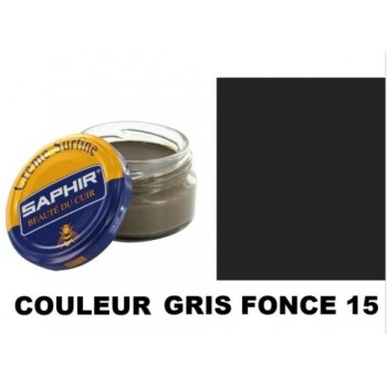 Pommadier crème surfine cirage cuir pot 50ml gris foncé SAPHIR 3324010032156