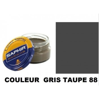 Pommadier crème surfine cirage cuir pot 50ml gris taupe SAPHIR 3324010032880